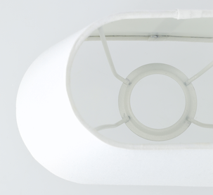 Northlight liten, oval lampeskjerm i stoff, 22 x 15 cm