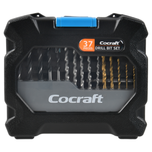 Cocraft borrsats med bits och borrar, 37 delar