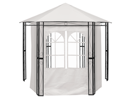 Vägg med fönster till trädgårdspaviljong