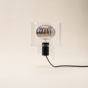 Northlight Kiara bordlampe i transparent akryl, 28 cm