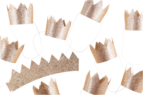 Papperskronor guld 10-pack 