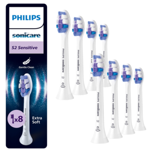 Philips Sonicare S2 Sensitive borsthuvud, 8-pack
