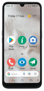 Doro 8110 mobiltelefon med trygghetsknapp
