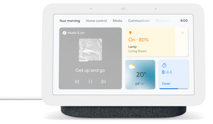 Google Nest Hub+, JBL Link Portable sett