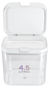 Säilytysrasia muovia, automaattinen kansi