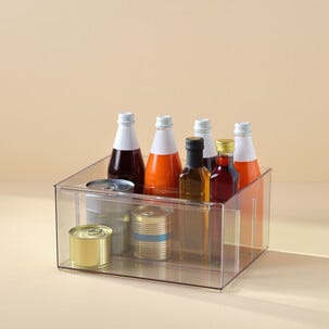 Kylskåpsförvaring med avdelare, transparent