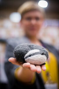 Agna Wool Art Kit Huovutustyö mäyrä, 10 cm