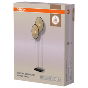 Osram Dandelion Korkea lattiavalaisin modernilla muotoilulla 1,7 m
