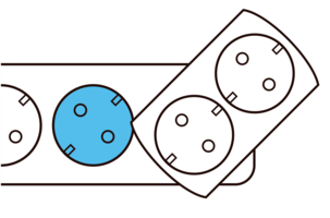 Haaroituspistorasia 2-osainen maadoitettu, sisäkäyttöön