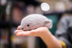 Agna Wool Art Kit ullfilting, sel, 10 cm