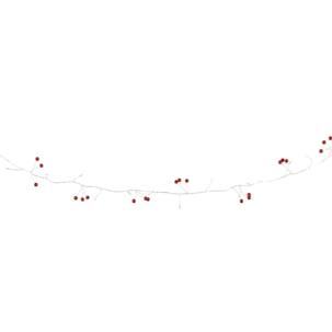 Batteridriven ljusslinga röda bär LED Northlight 2 m