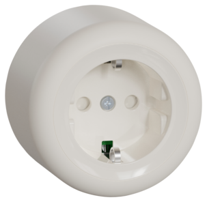 Schneider Renova utenpåliggende 1-veis stikkkontakt, jordet