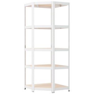 Metallinen kulmahylly autotalliin tai varastoon, 5 hyllytasoa