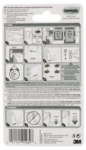 Command tavelupphängning självhäftande, 5 kg, 4-pack