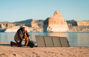 EcoFlow NextGen bifacial solpanel, portabel, vikbar, 220 W