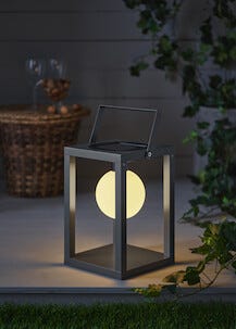 Solcellelykt metall, mørk grå, Northlight