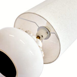 Northlight Minna bordslampa blomma, beige, 43 cm