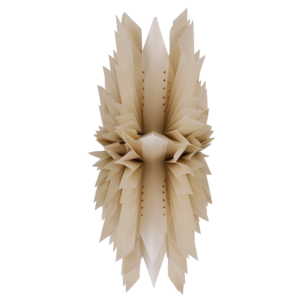 Adventsstjärna veckat papper beige 50 cm Northlight