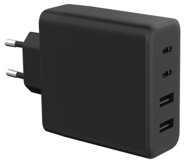 USB-laturi 4 porttia, USB-C/A, GaN, 100 W