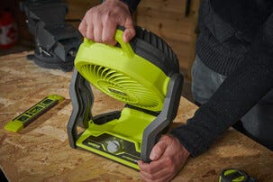 Ryobi RF18-0 stillegående batteridrevet vifte 18 V, One+