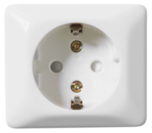 Elko RS påvegg jordet stikkontakt, enkel, Nordic renhvit