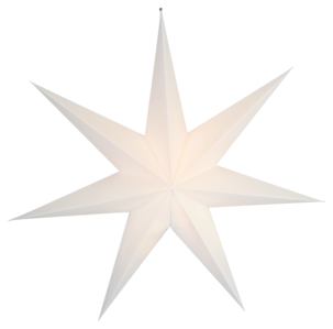 Northlight adventsstjerne glatt, papir, hvit