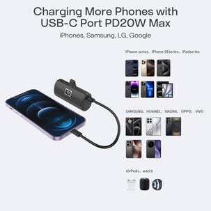 Powerbank Plug In Lightning, 5000 mAh