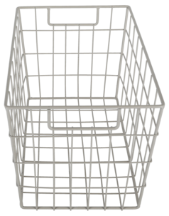 Trådkurv i beige metall