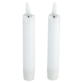 LED-kynttilä kruunukynttilä 15 cm lepattava liekki, 2 kpl