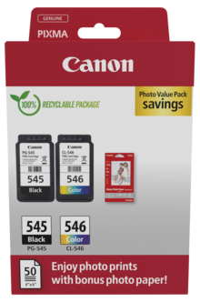 Canon PG-545/CL-546 blekkpatron og fotopapir