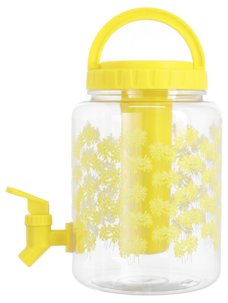 Drikkebeholder med tappekran og kjøleelement, 2,5 liter