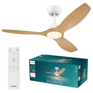 Philips Olas stor takfläkt med belysning, 132 cm