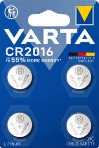 Varta CR2016 Litiumparisto 3 V, 4 kpl