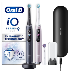 Oral-B iO 9s Duo Sähköhammasharja, 7 harjaustilaa, 2 kpl