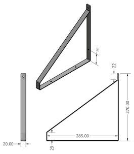 Hyllkonsol svart, 2-pack