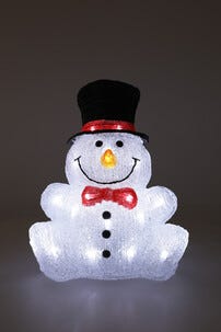 Northlight LED-snømann, utendørsbelysning, 30,5 cm