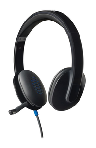 Logitech H540 USB-headset med mikrofon och sladd