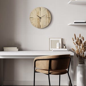 Suuri seinäkello FSC-merkittyä puuta, 36 cm