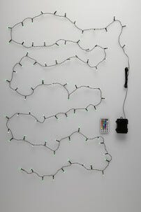 Batteridriven färgad ljusslinga utomhus 5,5 m