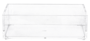 Stabelbar boks i gjennomsiktig plast