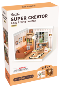 Rolife Super Creator miniatyrrom Cozy Living Lounge, fra 14 år