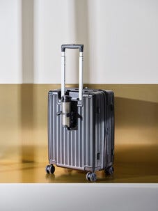 Kabinväska med USB-A, USB-C, 55 x 40 x 23 cm, svart