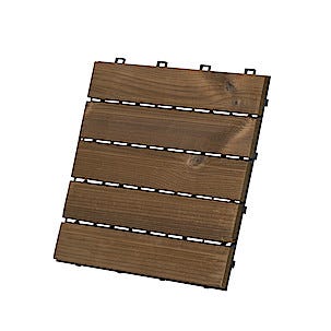 Golvplattor trall, brunlaserad gran, 4-pack