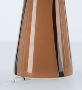 Vera bordlampe brunt glass, dimbar, oppladbar