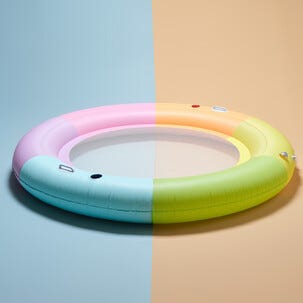 Flytande hängmatta med nät rund, 2 personer 208 cm