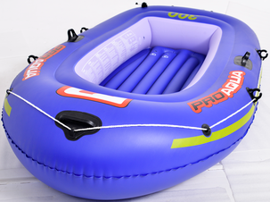 Gummibåt, uppblåsbar båt, 2 personer, blå, Proaqua