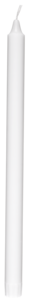 Pitkä kruunukynttilä steariinia 35 cm, valkoinen, 8 kpl