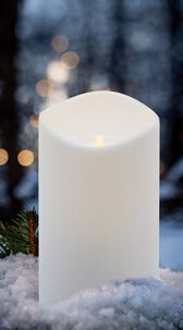 Blockljus LED med timer utomhus, vitt, Northlight