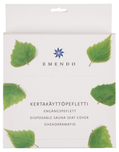 Emendo sittunderlag bastu, peflett, engångs, 25-pack