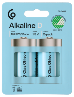 Alkaliskt batteri D / LR20 Clas Ohlson